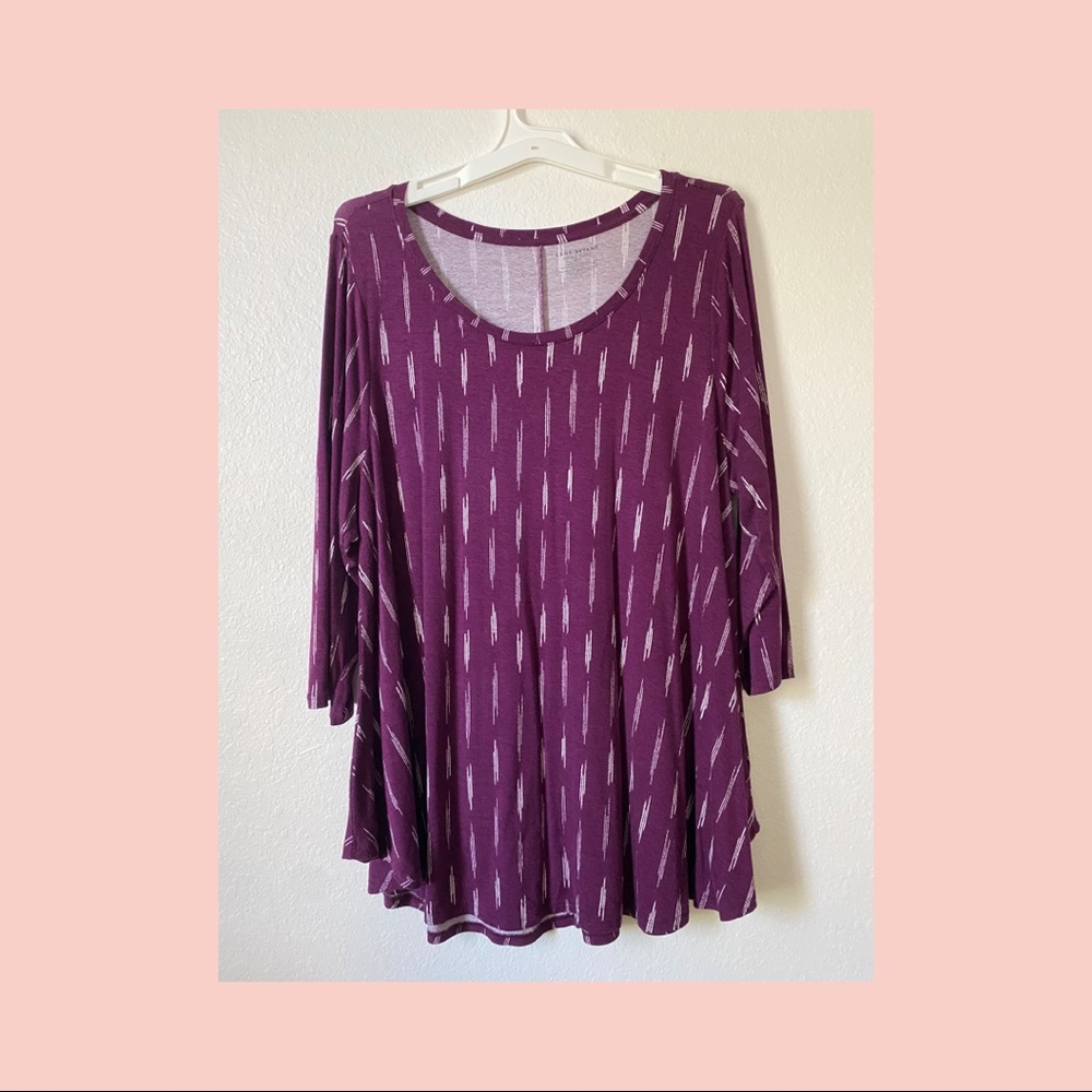 Lane Bryant- Purple Swing Tunic Long Sleeve 18/20